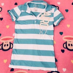 Aeropostale Striped Polo Tee